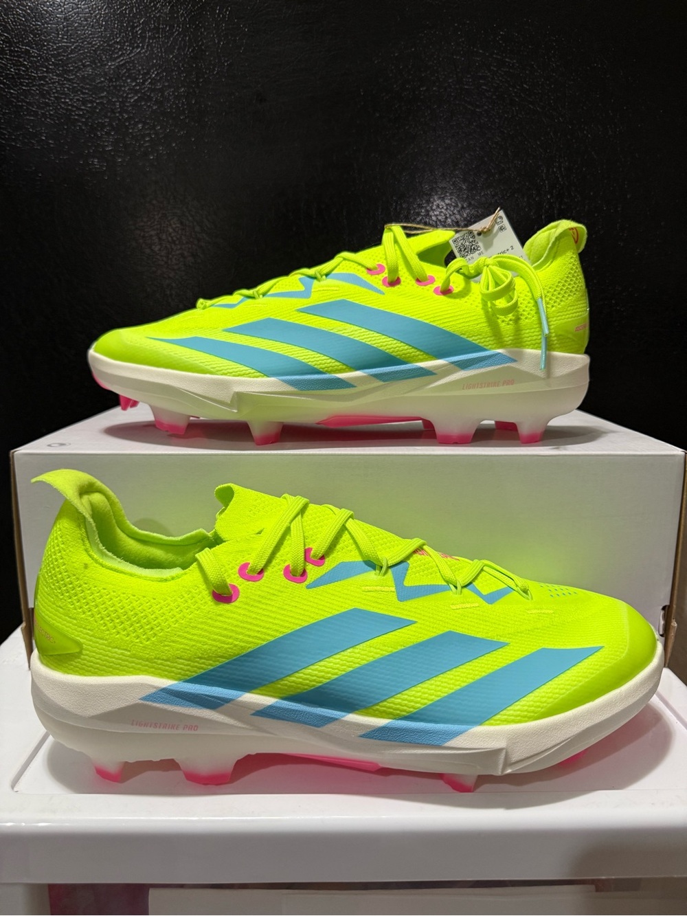Adidas Adizero Electric+ 2.0 Lime/Pink TPU Baseball Cleat JI1476 Men’s Size 11.5